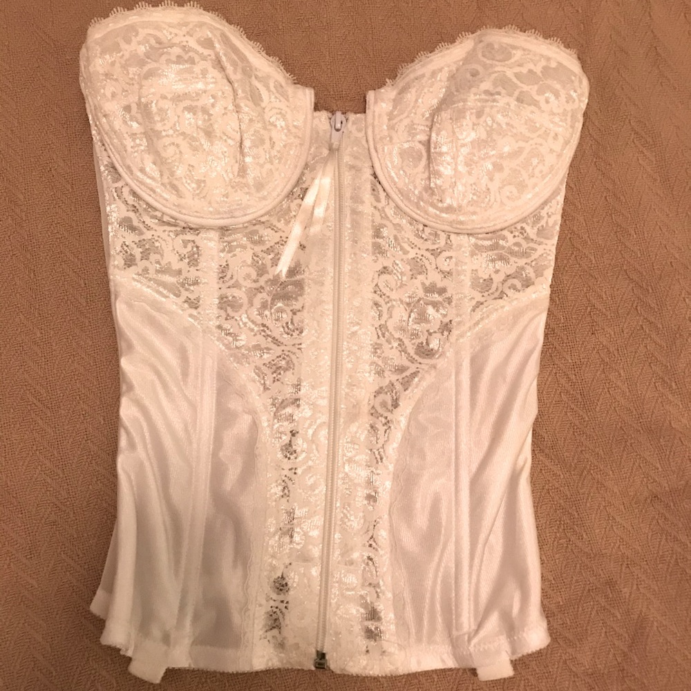 White lace corset